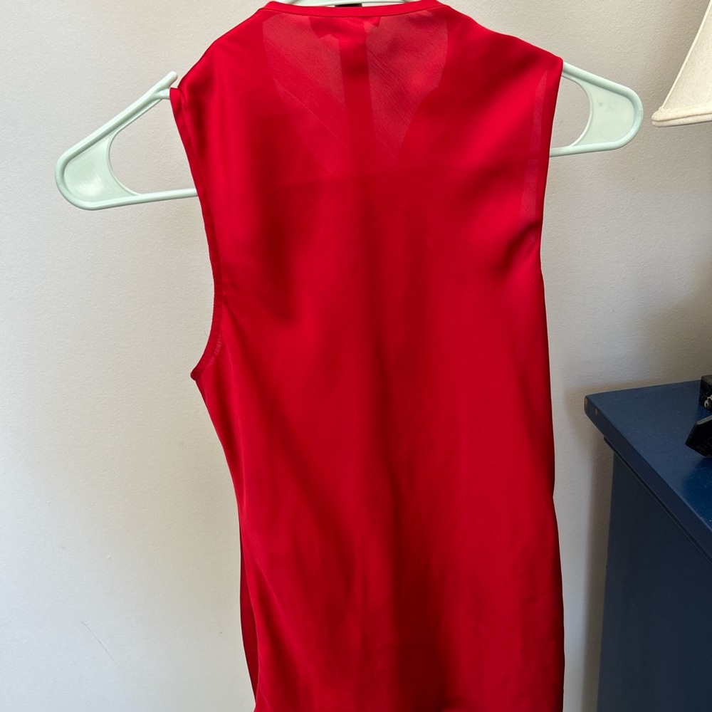 Red Ruffle Blouse - Picture 2 of 3